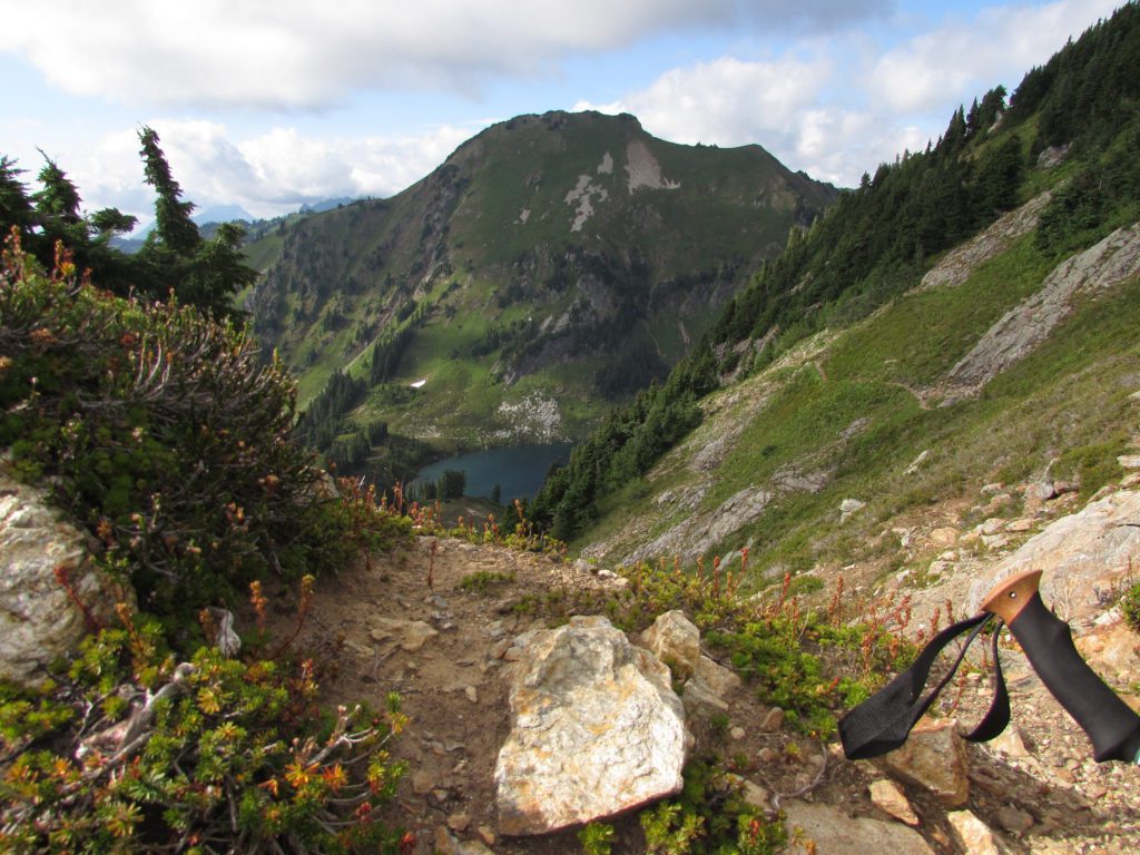 blue lakes from the top of the high route