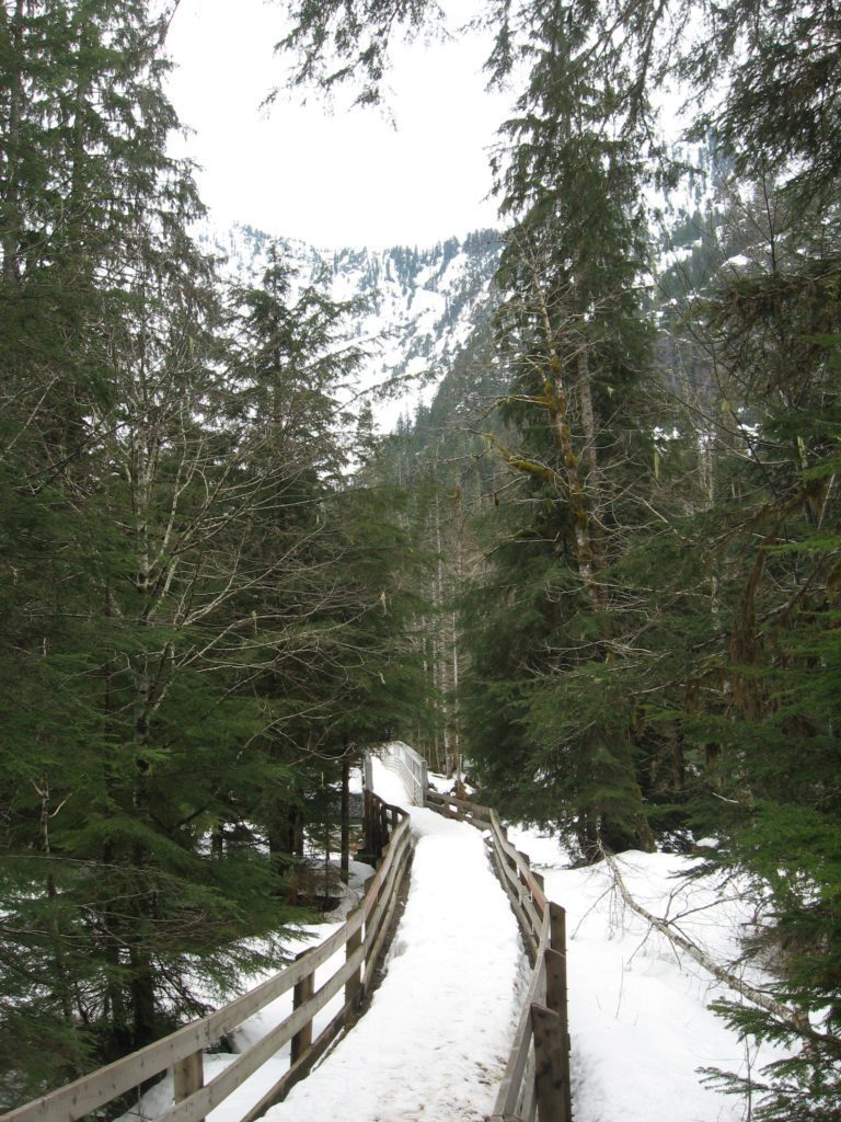 bridge over the sauk river near big four ice caves