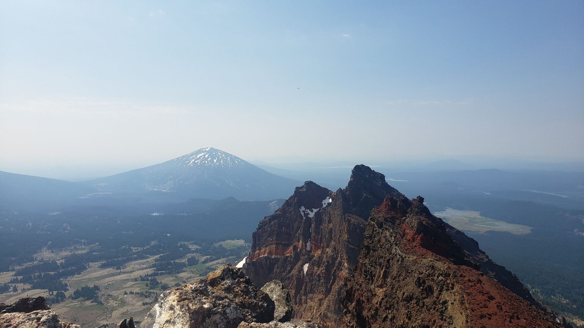 mount bachelor from the summit of broken top