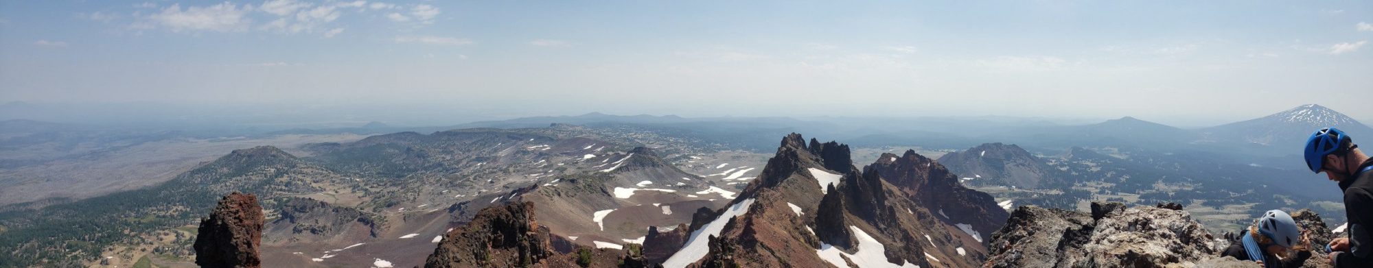summit panorama from broken top mountain oregon