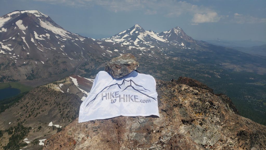 hike2hike summit flag broken top volcano