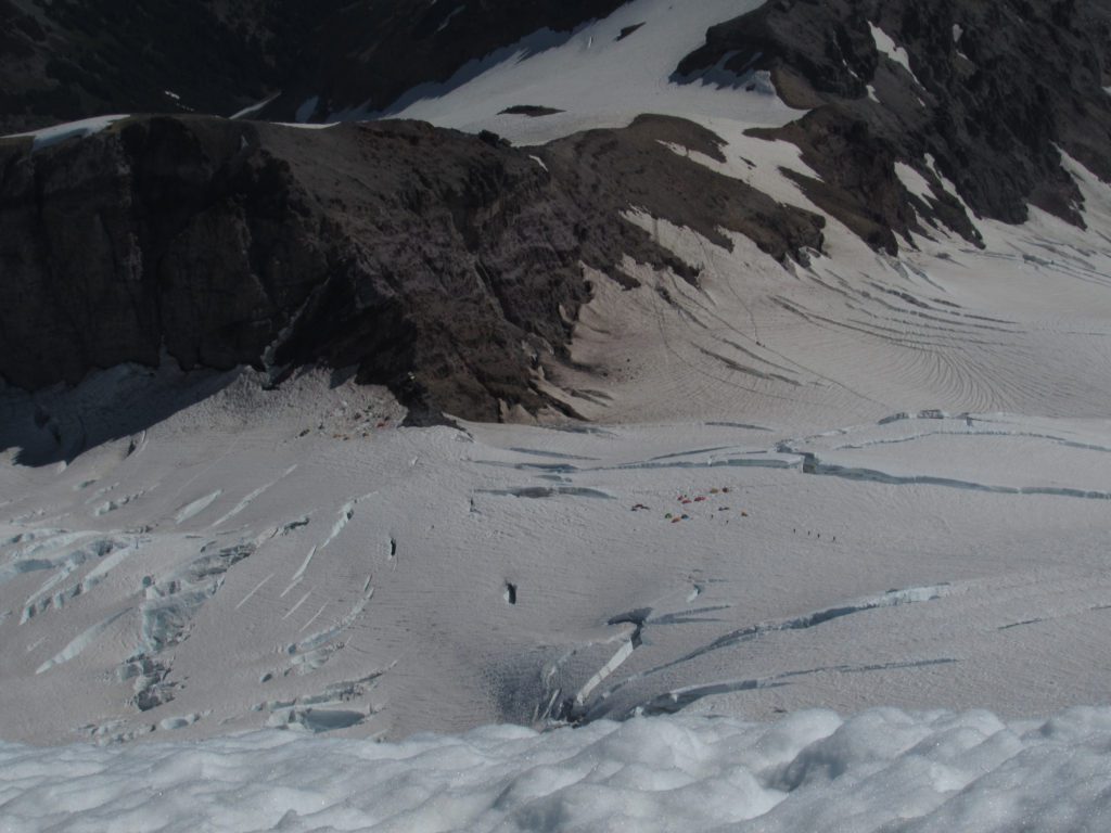 camp schurman from the emmons glacier