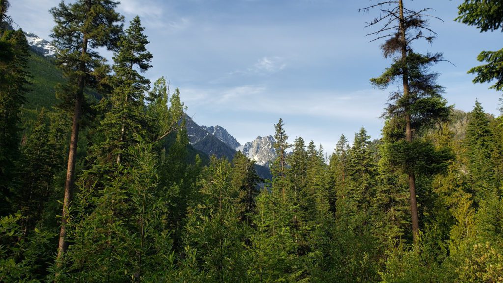 Eightmile lake trail views mount stuart