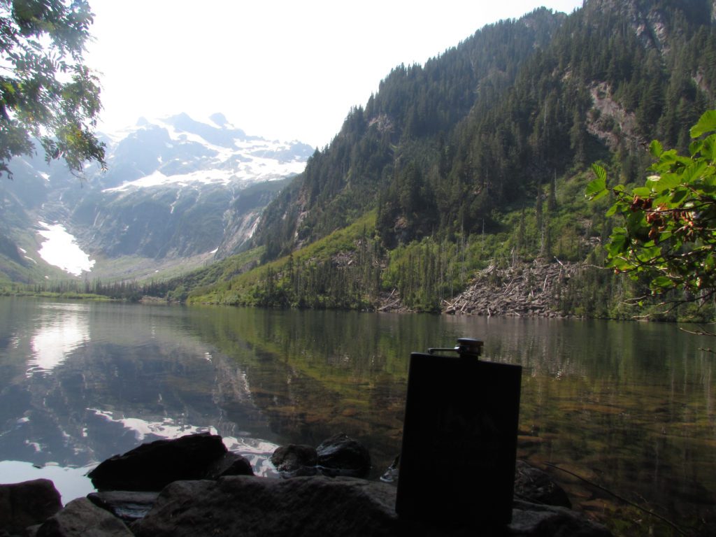 flask for cider and goat lake