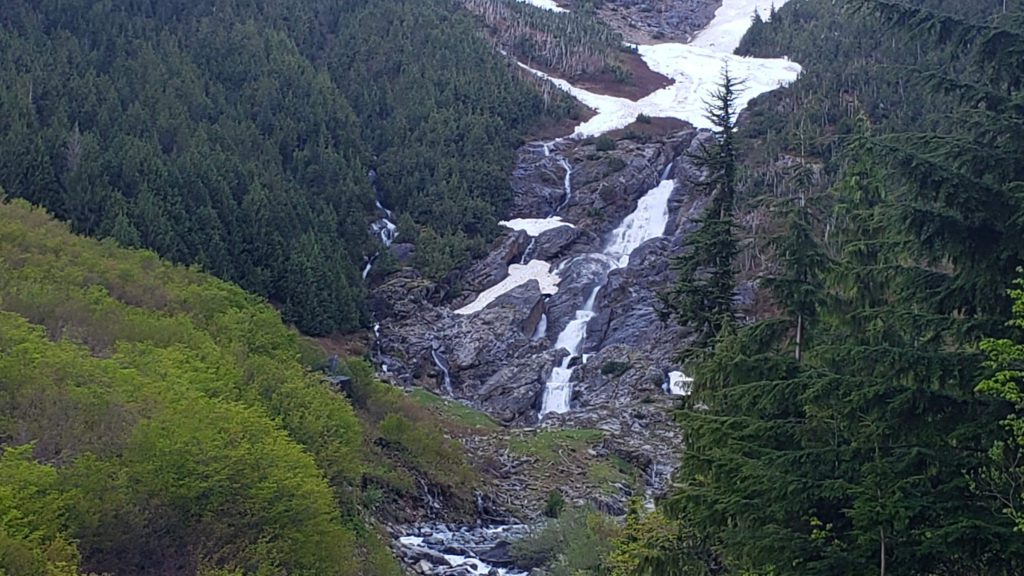 glacier basin waterfall