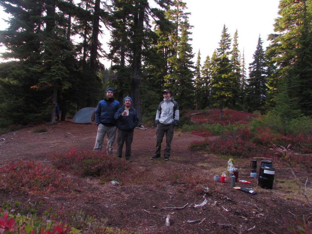 group photo with our new trail friend martin the bird man