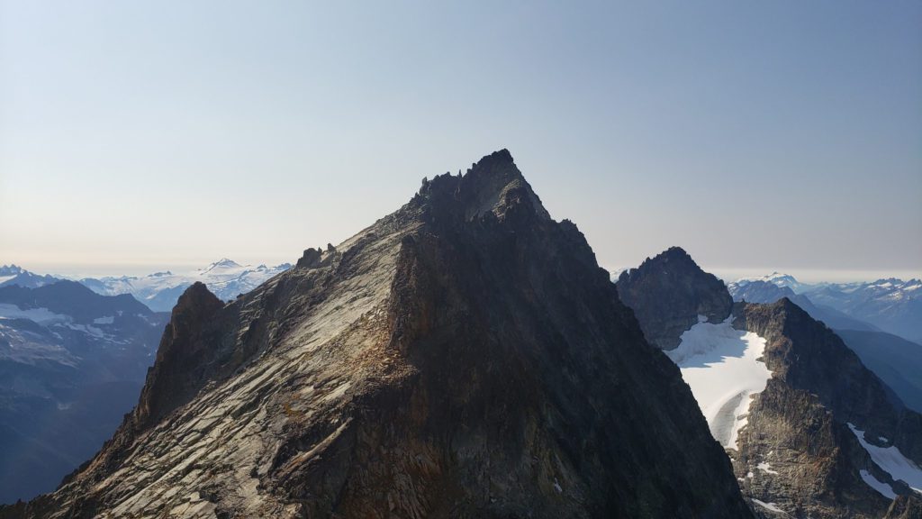 katsuk peak viewed from mesachie peak climbing route
