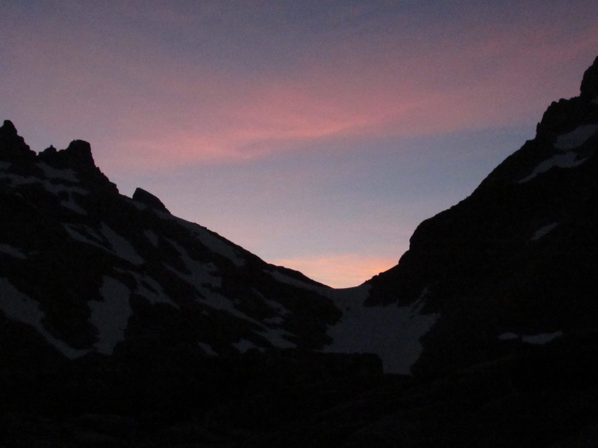 last light of day over gothic basin