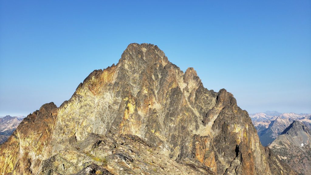 mesachie peak viewed from the climbing route on katsuk
