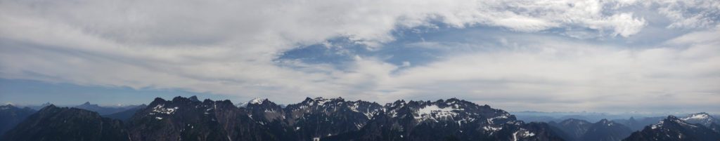 panorama from silvertip peak summit