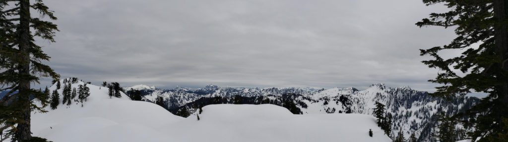 panorama from ridge below mount stickney