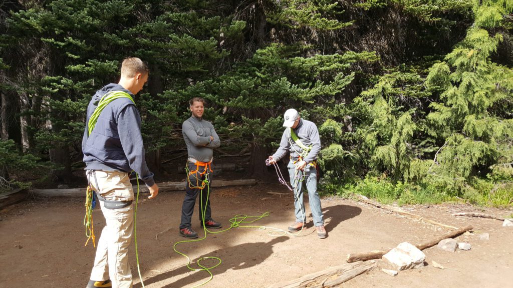 rope training glacier basin camp site
