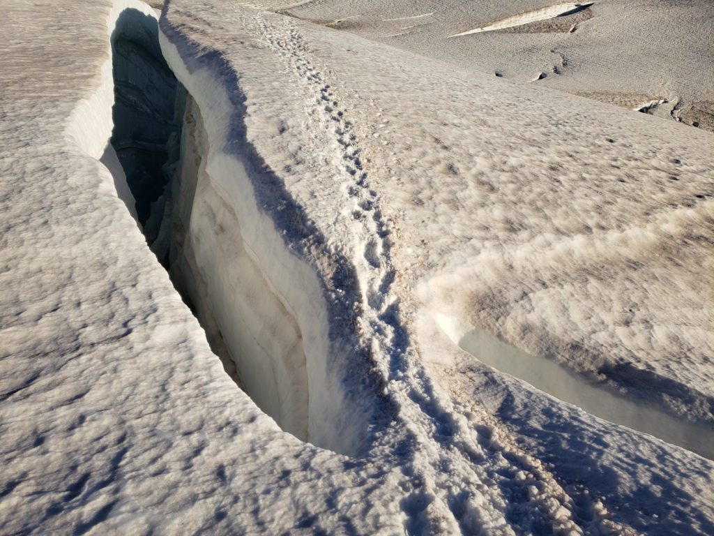 small snow brideg along the gerdine glacier