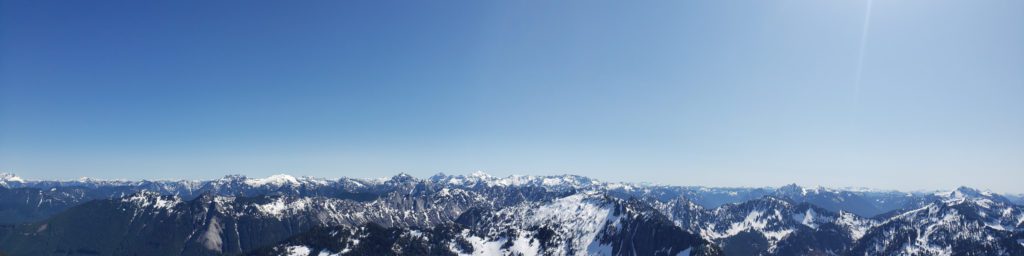 summit panorama from the top of mount stickney