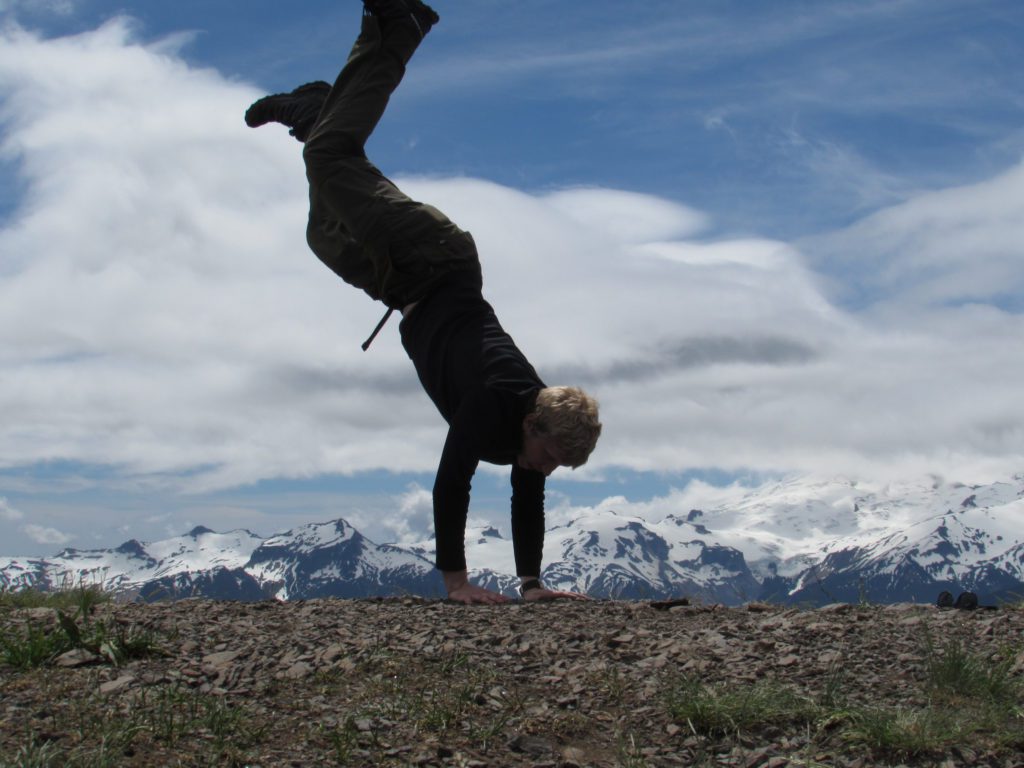 summersault on top of excelsior peak