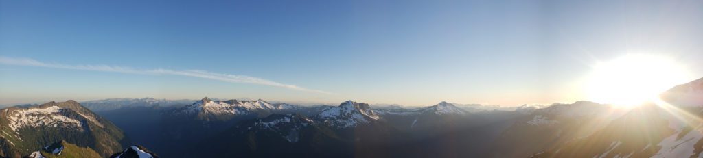 sunset panorama from boulder basin camp site