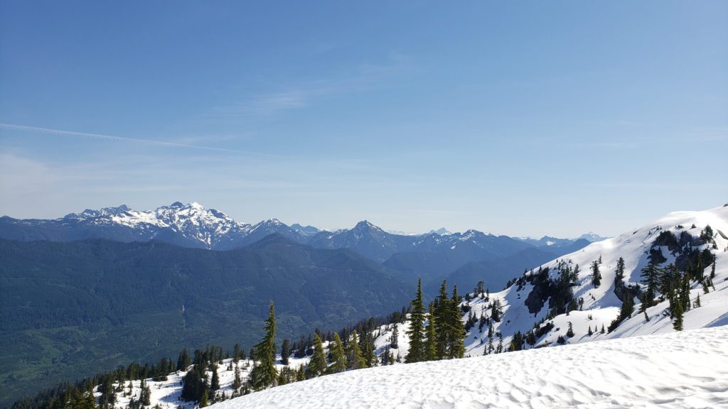 three fingers and mount dickerman from the summit