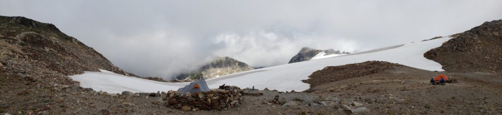 view from glacier gap campsite