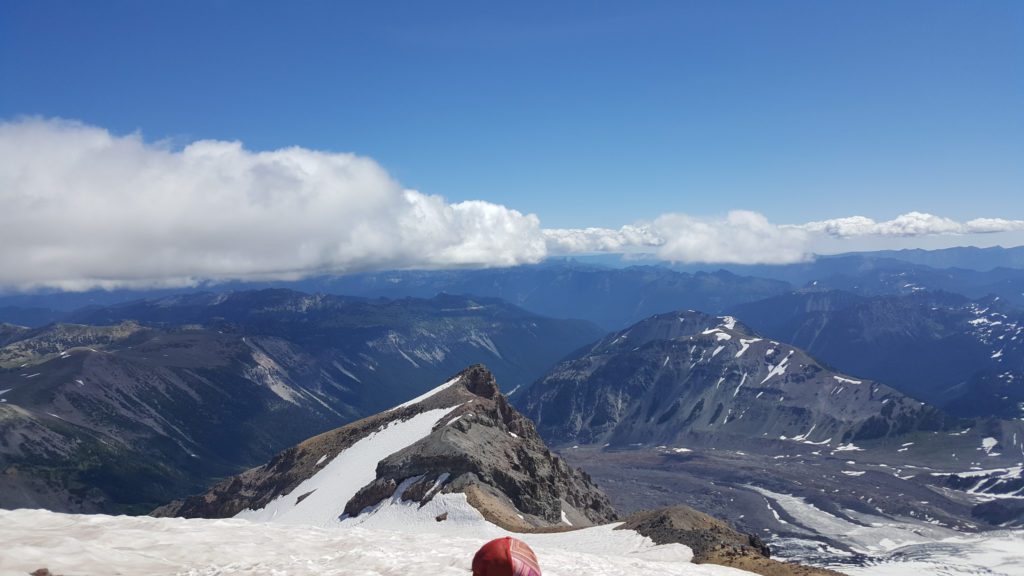 view north from the emmons glacier on mount rainier
