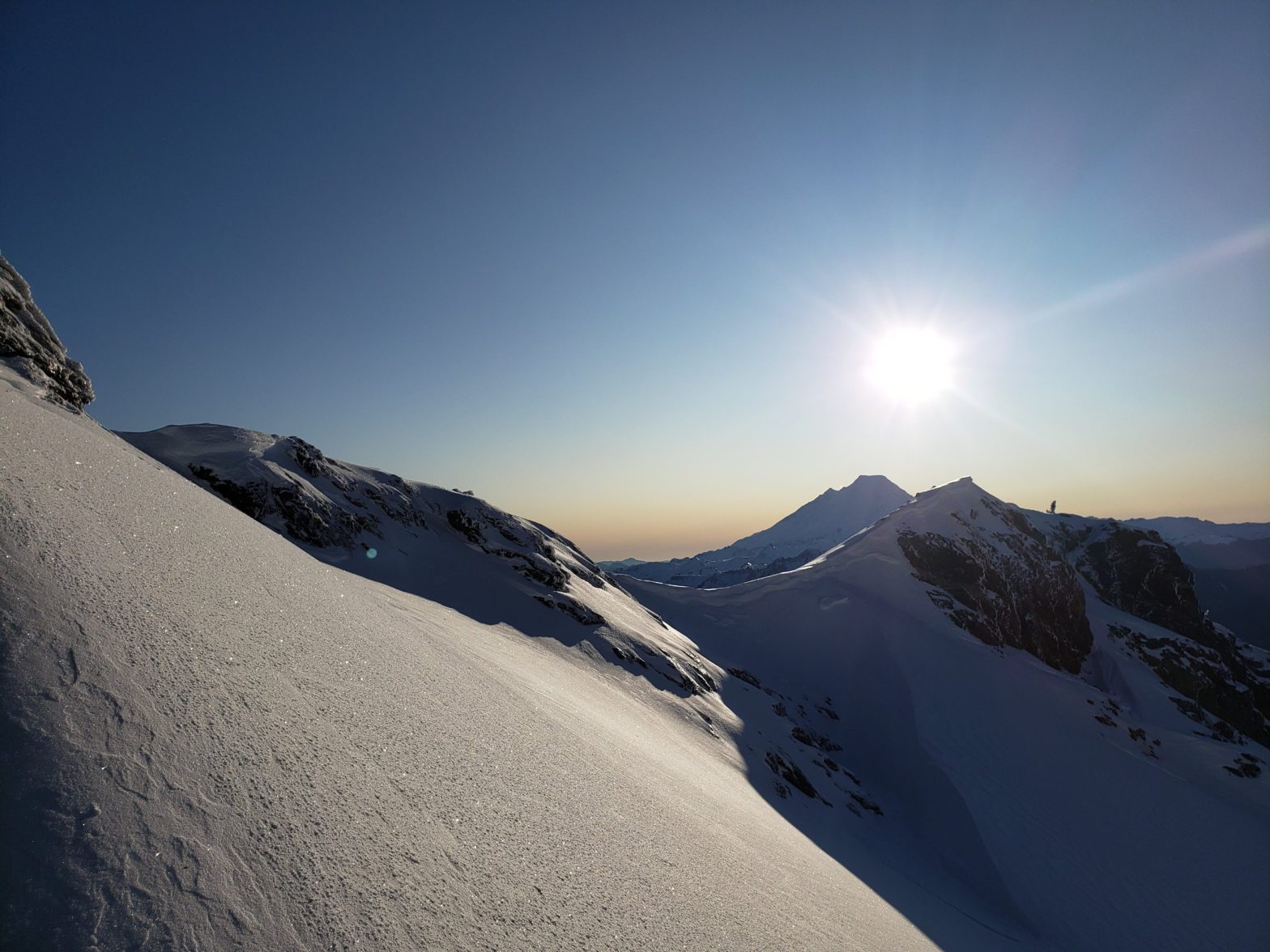 view south below the summit of goat mountain