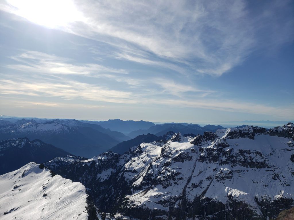 view southwest from the summit of goat mountain