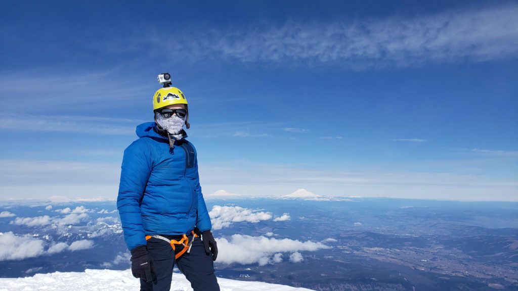 waterboy on the summit of mount hood