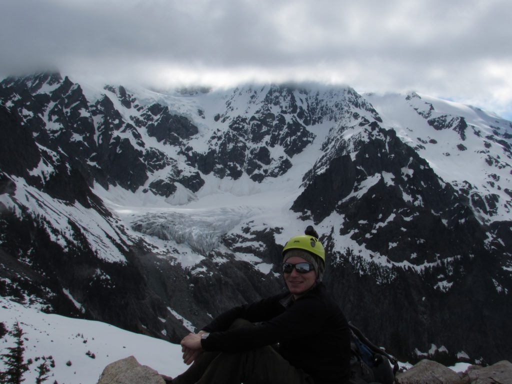 waterboy and shuksan from the ridge above the lake