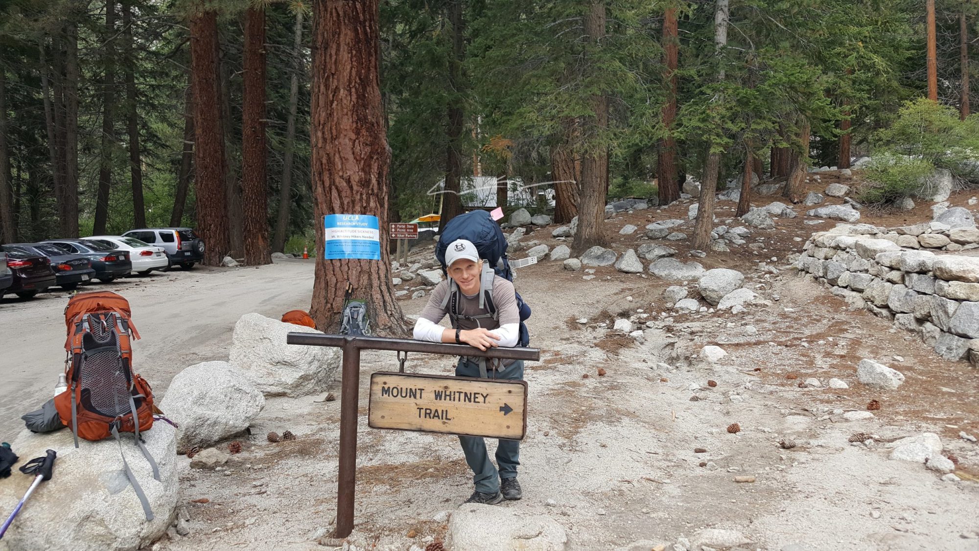 waterboy and the mount whitney trail sign