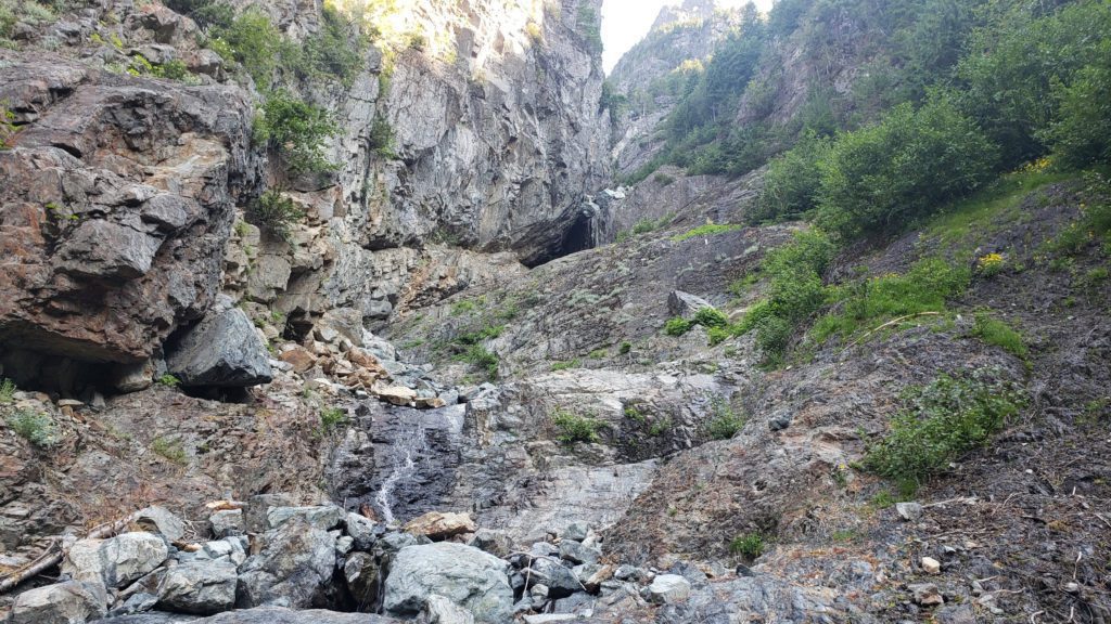 second waterfall in the gully