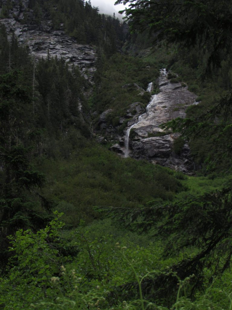 waterfall near hannegan pass