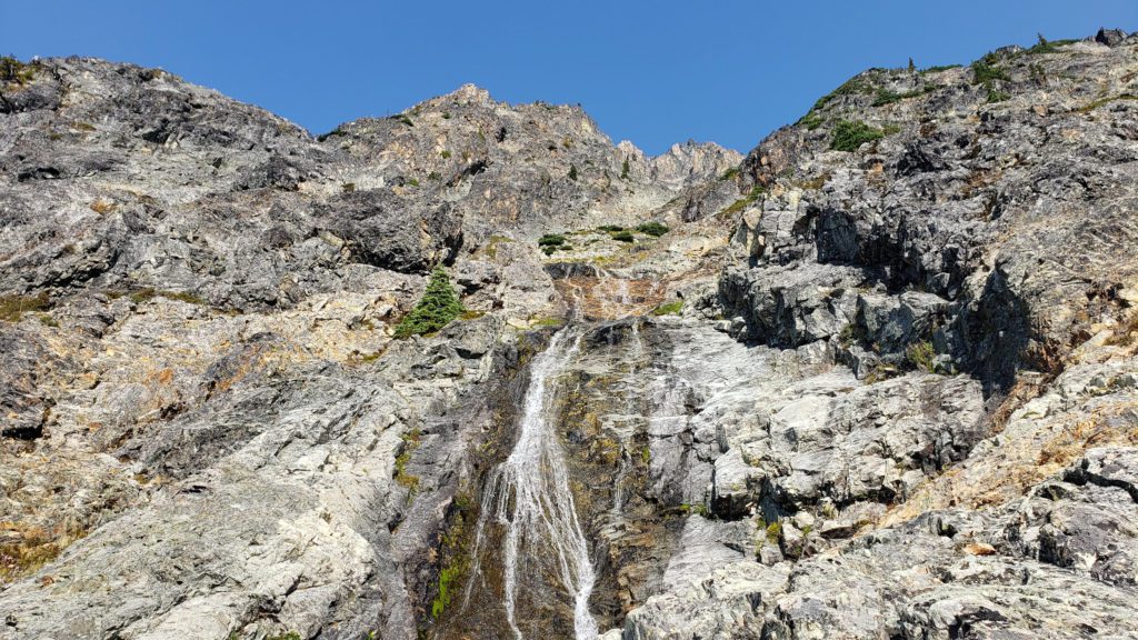waterfall along ragged ridge traverese