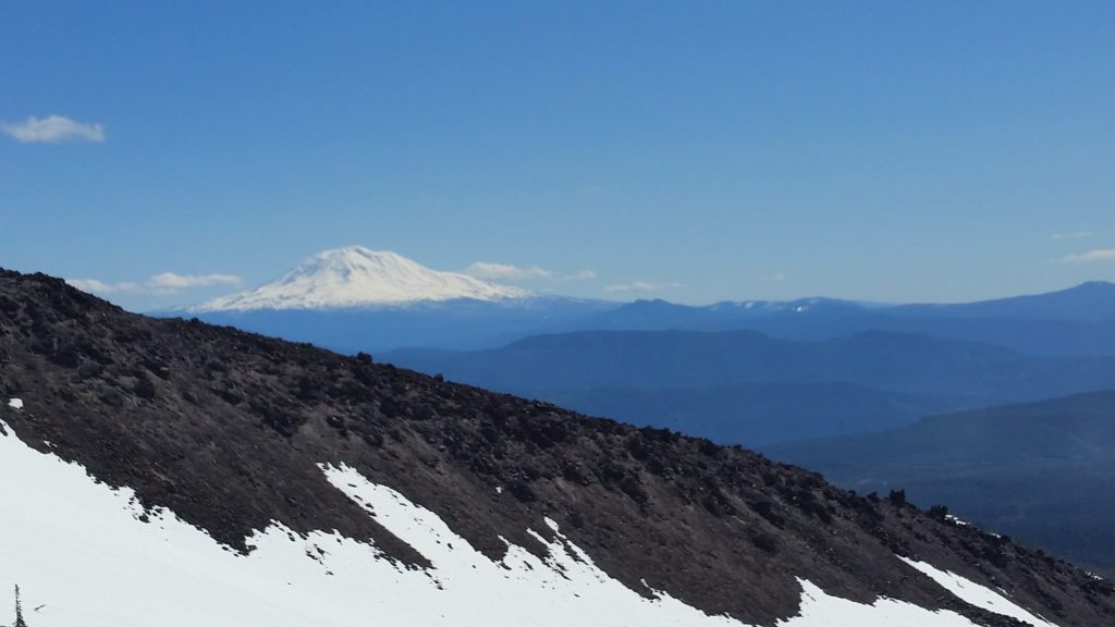 mount adams from the worm flows route on mount saint helens