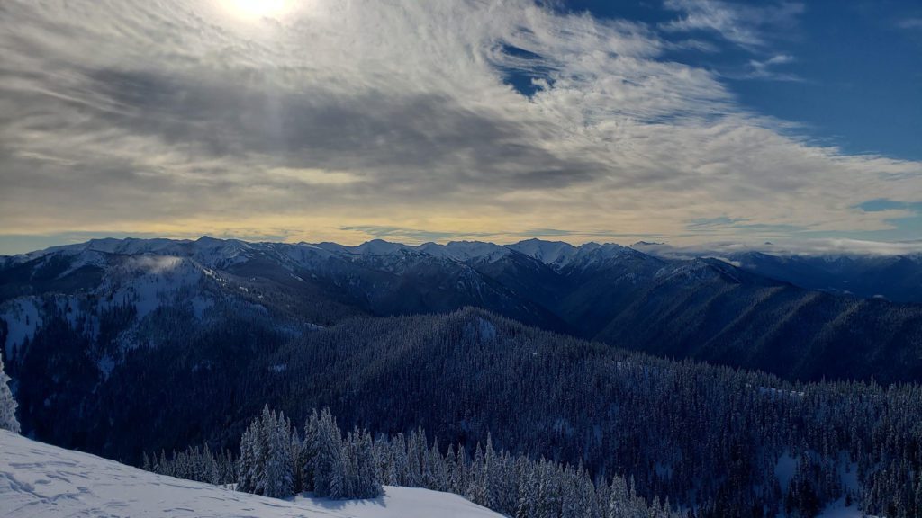 view from the top of hurricane ridge ski lift