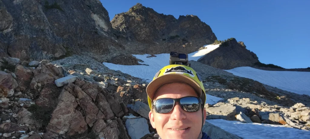 at the base of the permanent snow field