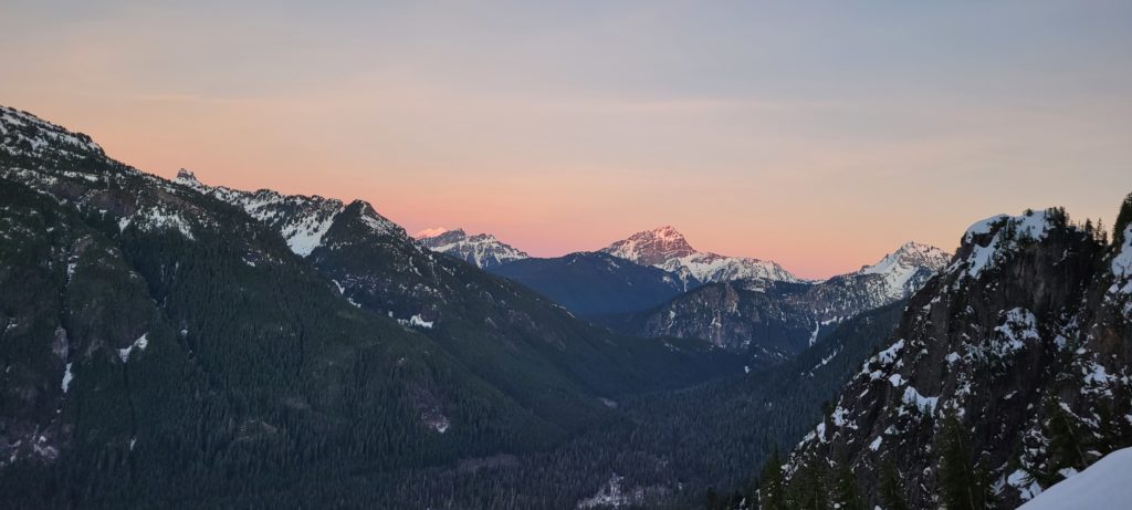 Sunset from the main gully