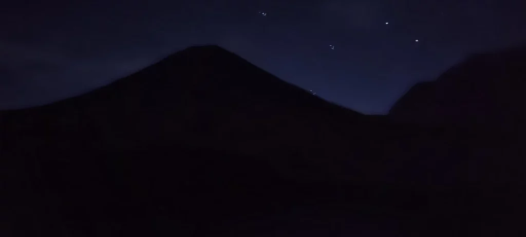 Ngauruhoe in the night