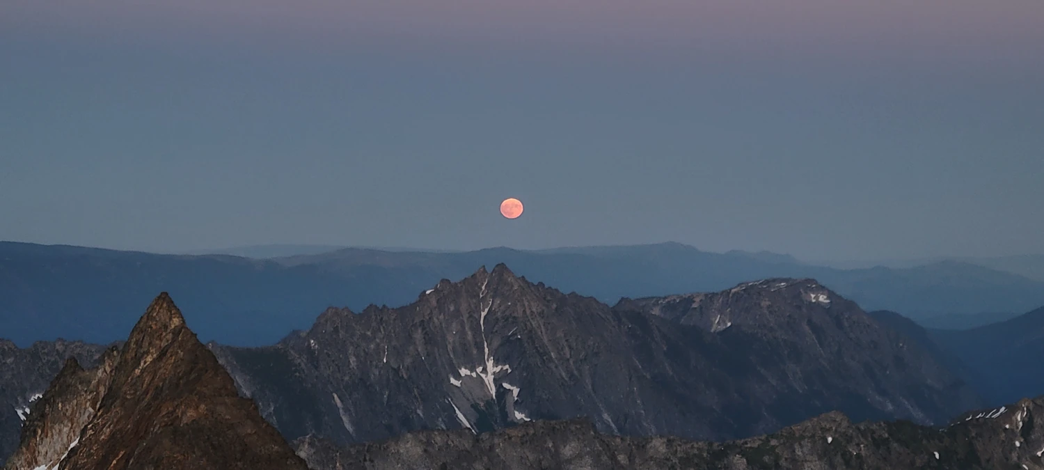 moonrise from clark mountain summit