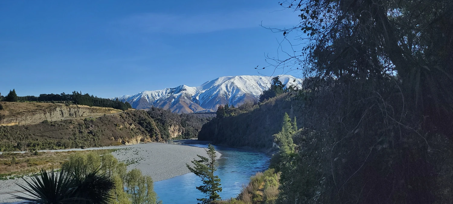rakaia gorge viewed from the trail